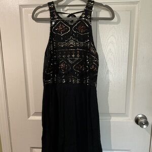 NWT Hollister Black Sequin Mini Dress